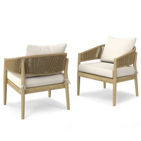 Bayshore - Outdoor Conversation Chair (Set of 2) - Natural (Color: as Pic)